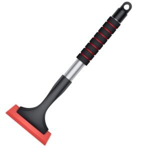 Red Ice Scraper & Snow Brush for Car